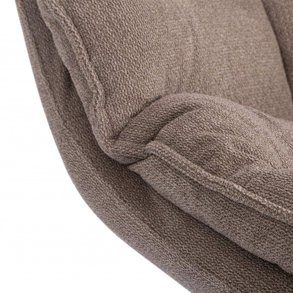 Кресло лаунж Reflex/Рефлекс с пуфом велюр/букле (HYP), бежевый