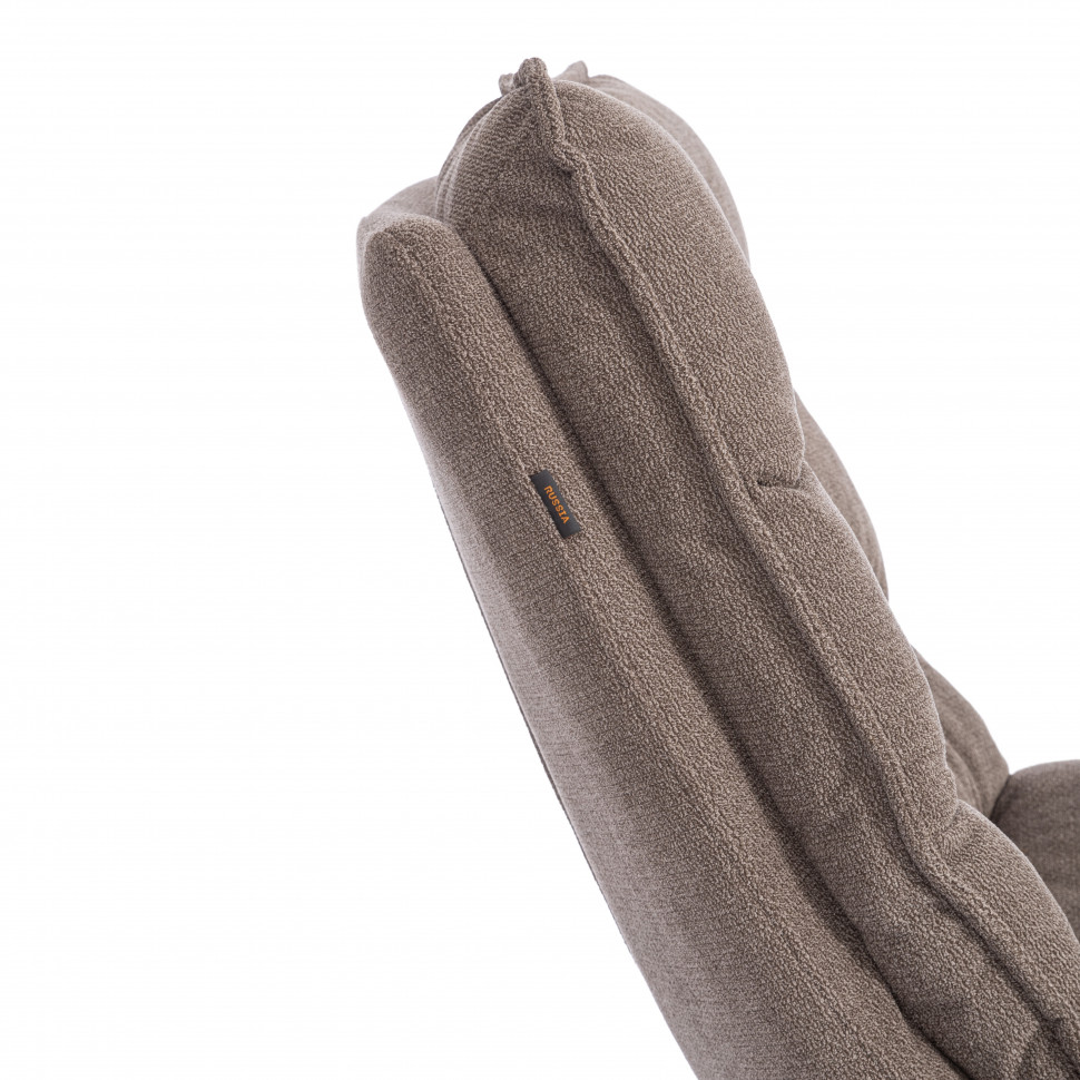 Кресло лаунж Reflex/Рефлекс с пуфом велюр/букле (HYP), бежевый