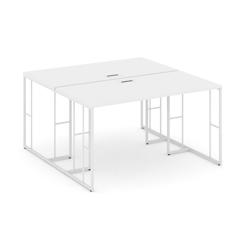 Rift Рабочая станция RF.DRS-003 Белый Бриллиант/Металл Белый 1380*1232*750