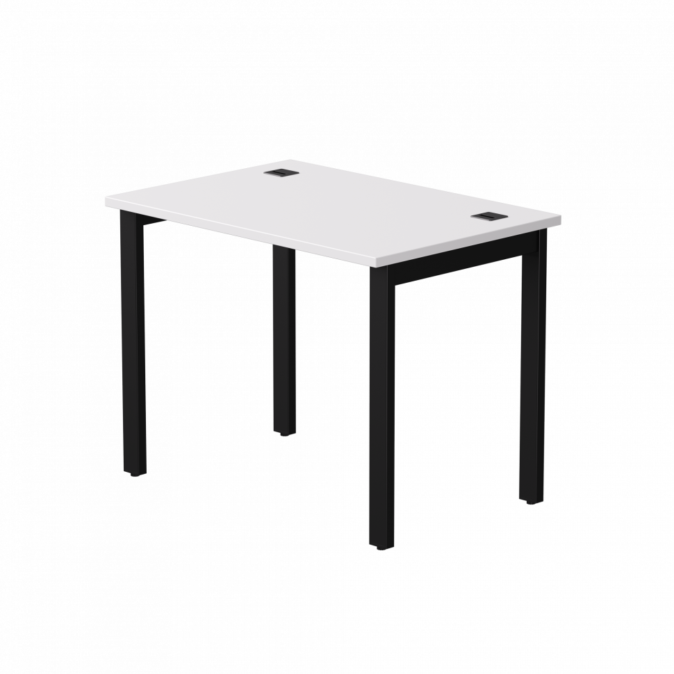 Стол прямой Everprof EVO (ЭВО) на металлокаркасе 980х670х755 мм Белый/Черный