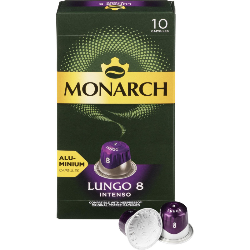 Кофе в капсулах Monarch Lungo 8 Intenso, 5грx10шт
