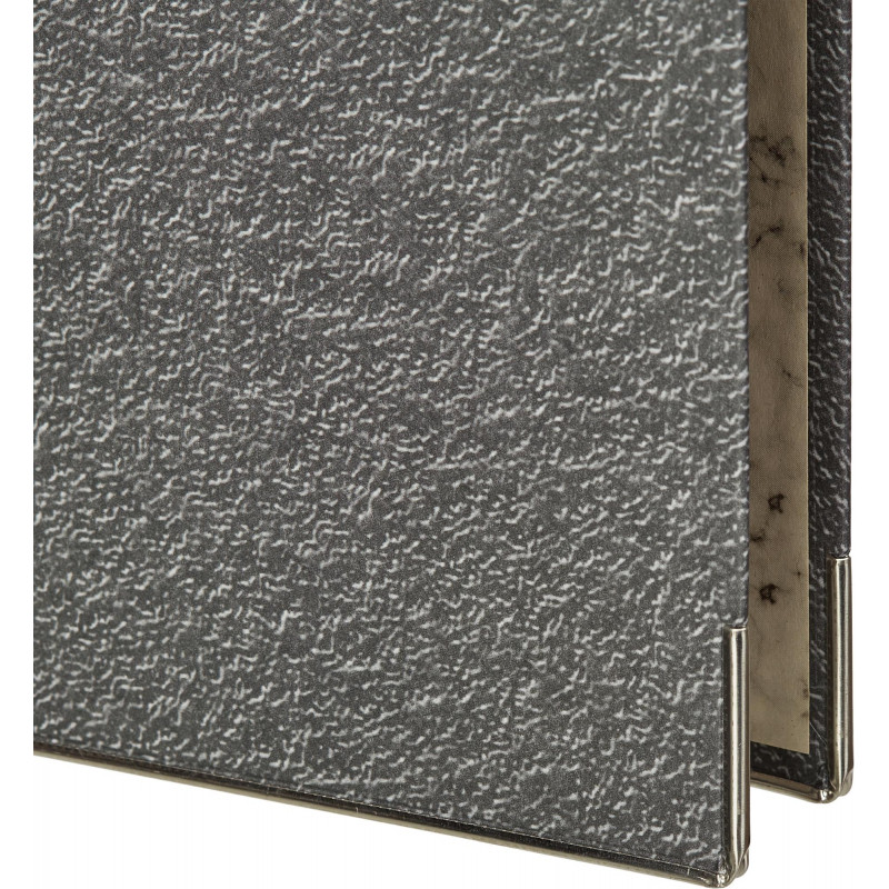 Папка-регистратор 50мм с мет.уг.мрамор ч/б, в уп.10шт,бум./бум