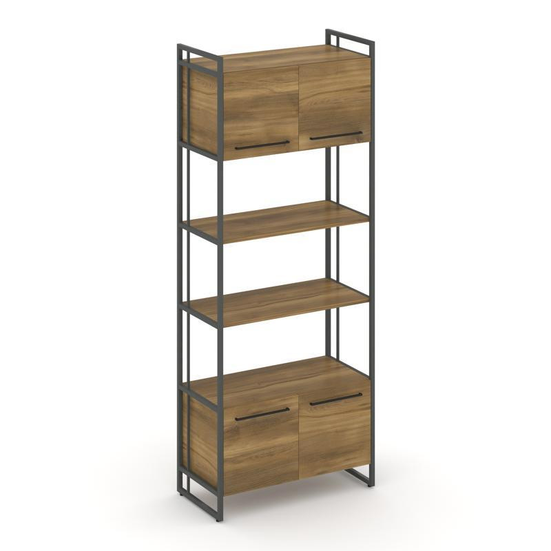 Rift Шкаф 5 ниш широкий RF.SS-54 Сандал Янтарный/Металл Антрацит/Черный Ручки 798*396*2010