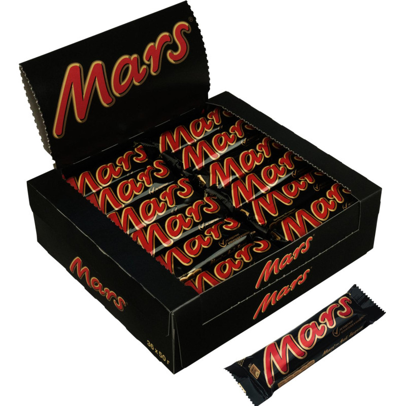 Шоколадный батончик Mars, 50гх36шт/уп