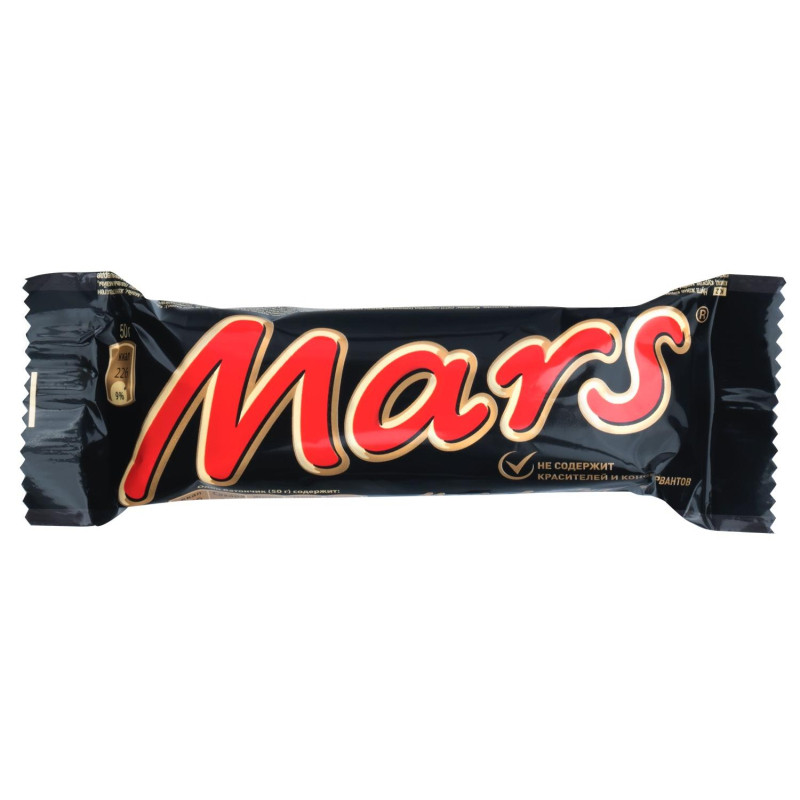 Шоколадный батончик Mars, 50гх36шт/уп