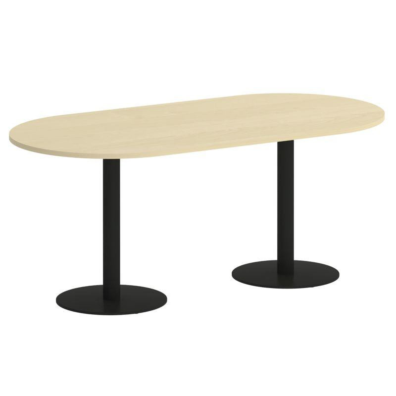 Riva Стол овальный А.СПРГ-3 Клен/Металл Черный 1800*900*750