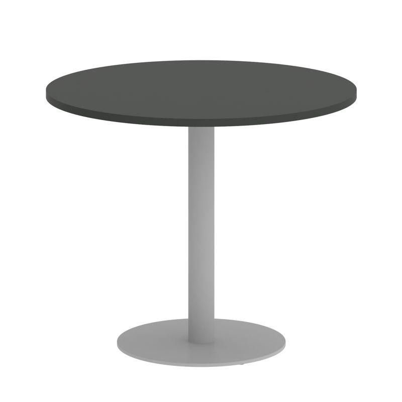 Riva Стол круглый А.СПРГ-1 Антрацит/Металл Серый 900*900*750