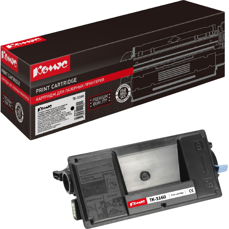 Картридж лазерный Комус TK-3160 чер. для Kyocera Ecosys P3045 (чип)