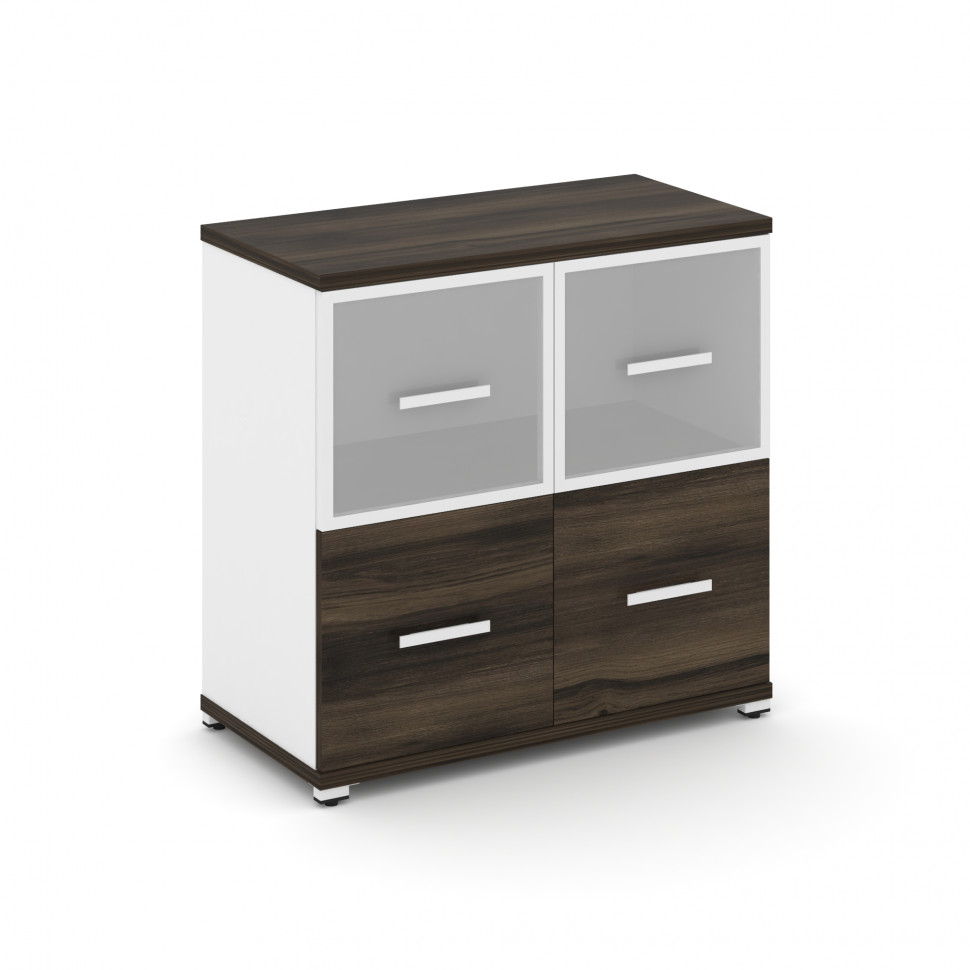 Concept Шкаф 1 широкая секция, 2 ниши CN.STS-212 RMW W Дуб Мали/Белый Бриллиант/Металл Белый/Сатин 8