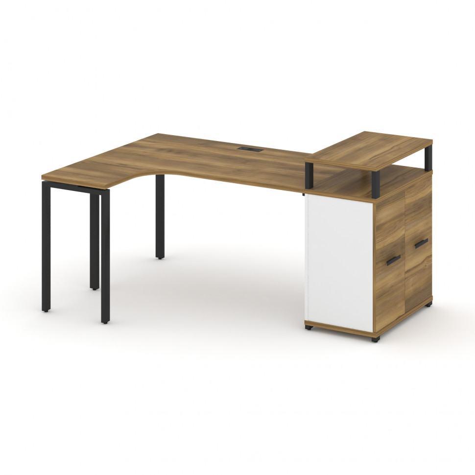 Concept Стол эргономичный с опорным распаш. шкафом с верх. горизонтом CN.SA-211(L) B Сандал Янтарный Concept Стол эргономичный с опорным распаш. шкафом с верх. горизонтом CN.SA-211(L) B Сандал Янтарный