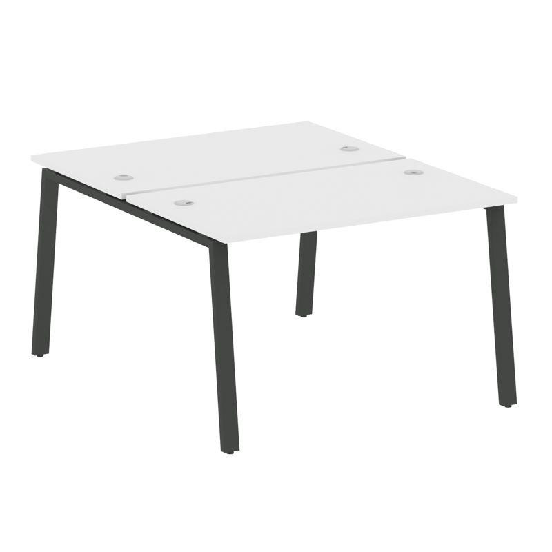 Metal System Рабочая станция на А-образном м/к БА.РАС-СП-2.2 Белый/Металл Антрацит 1200*1475*750