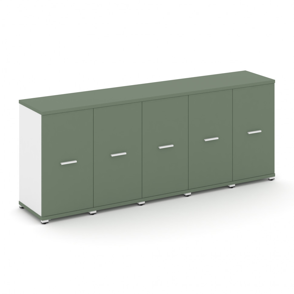 Concept Шкаф 5 узких секций, 2 ниши CN.STU-253 W Кобо/Белый Бриллиант/Металл Белый 2084*420*818