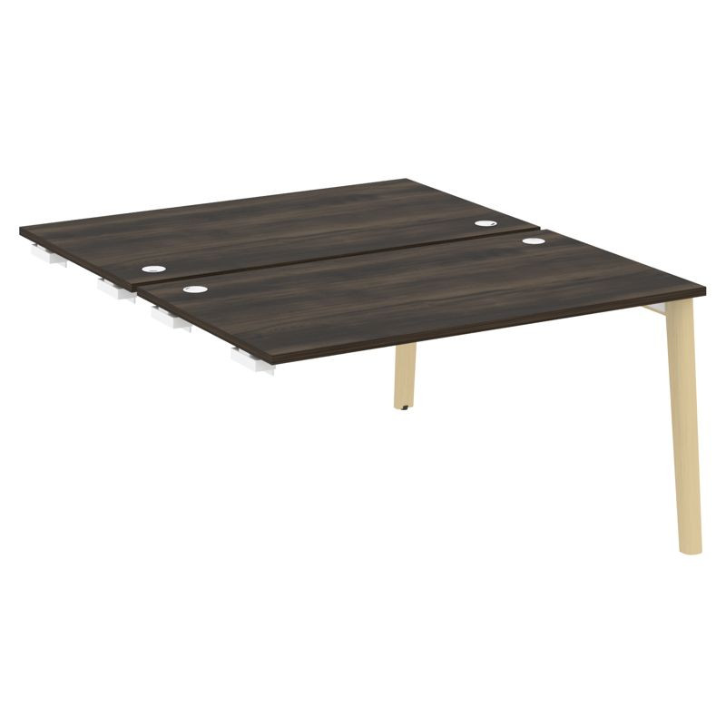 Onix Wood Стол-приставка двойной OW.D.SPR-3.8 Дуб Мали/Дуб Светлый/Металл Белый 1380*1635*750