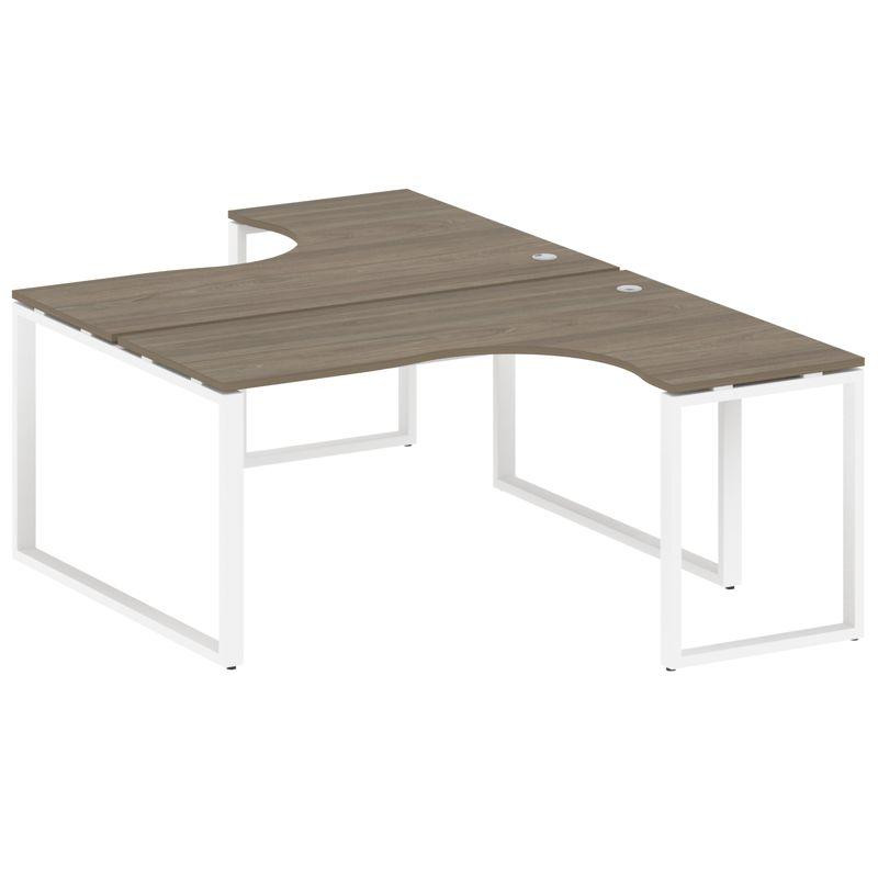 Metal System Рабочая станция криволинейная на О-образном м/к БО.РАС-СА-2.4 Вяз Благородный/Металл Бе