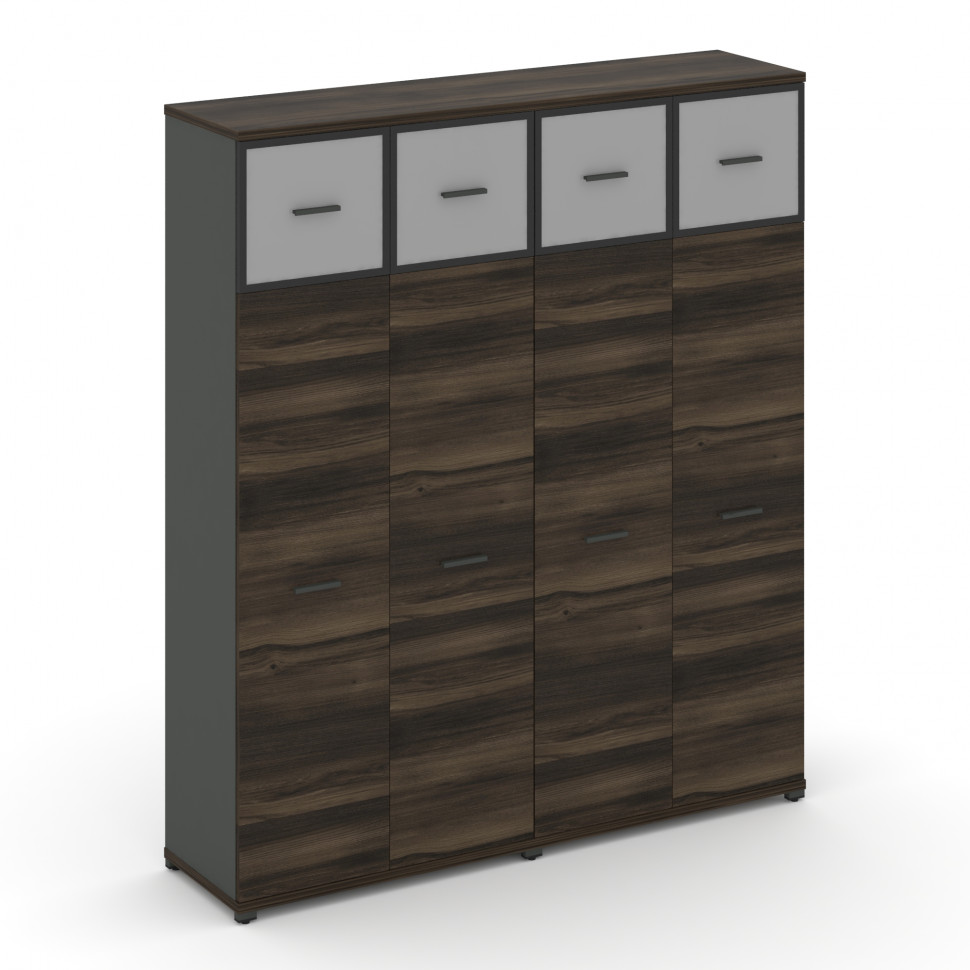 Concept Шкаф 2 широкие секции, 5 ниш CN.STS-527 RMB A Дуб Мали/Антрацит/Металл Антрацит/Сатин 1668*4