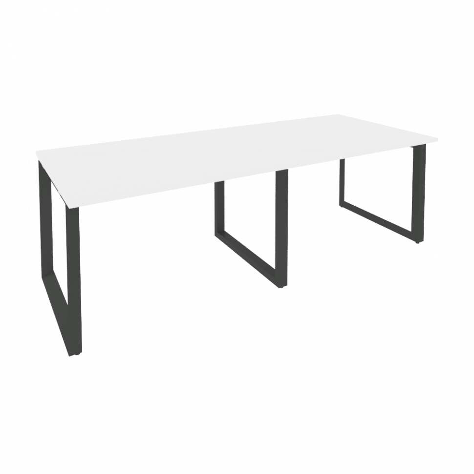 Onix Стол переговорный O.MO-PRG-2.2 Белый Бриллиант/Металл Антрацит 2360*980*750