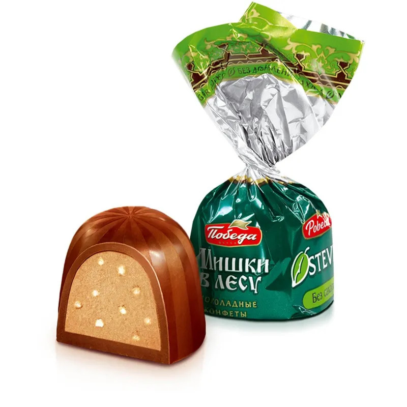 Конфеты Мишки в лесу с вафельной крошкой без добавления сахара 2кг/уп