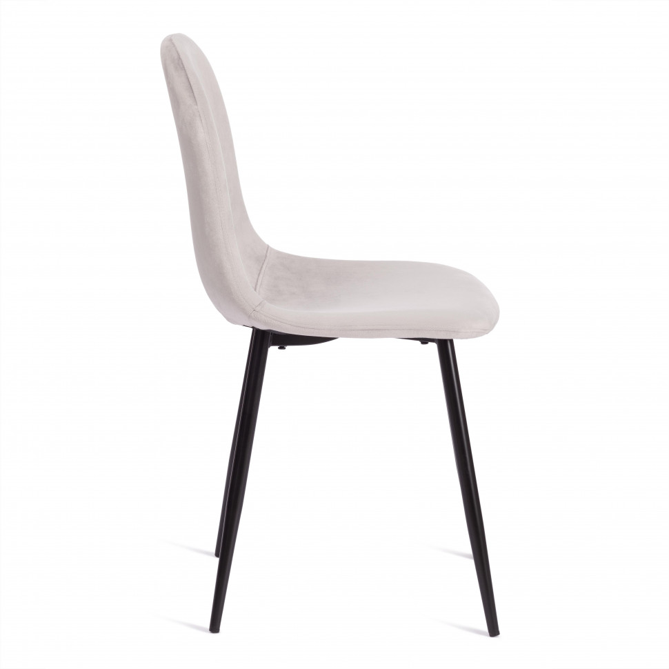 Стул BREEZE (mod. 4724) Велюр/металл , 44 х 53 х 87 см, Light grey (светло-серый) HLR14 / черный