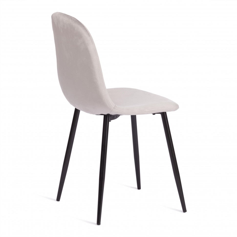 Стул BREEZE (mod. 4724) Велюр/металл , 44 х 53 х 87 см, Light grey (светло-серый) HLR14 / черный