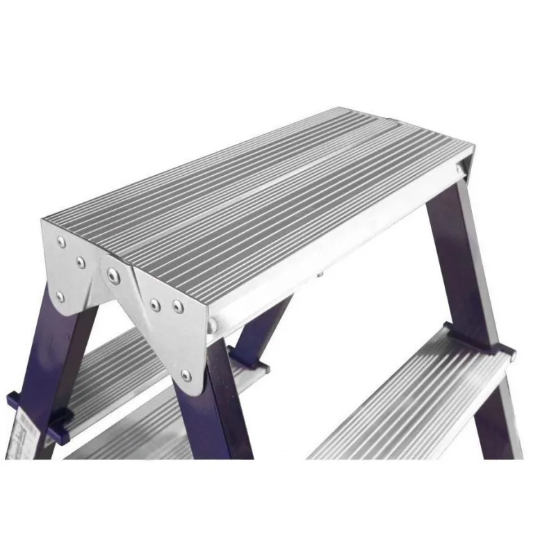 Стремянка Алюмет двухсторонняя стальная с алюмин. ступенями 3 ст. MD8203