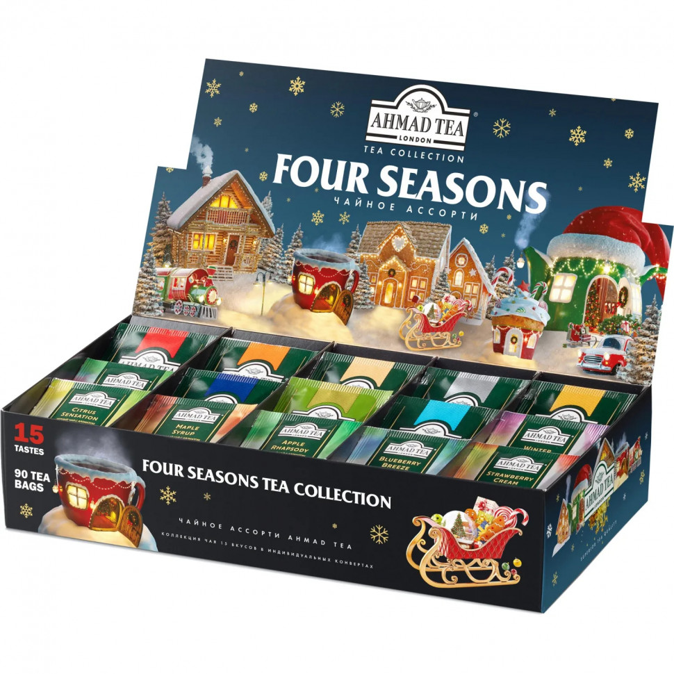 Чай Ahmad Tea Чайное Ассорти, пакет в конв, 15 вкусов, 90 пак (N060W-3) НГ