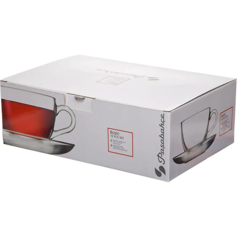 Чайная пара чашка с блюдцем БЕЙЗИК 238 мл 6шт/уп