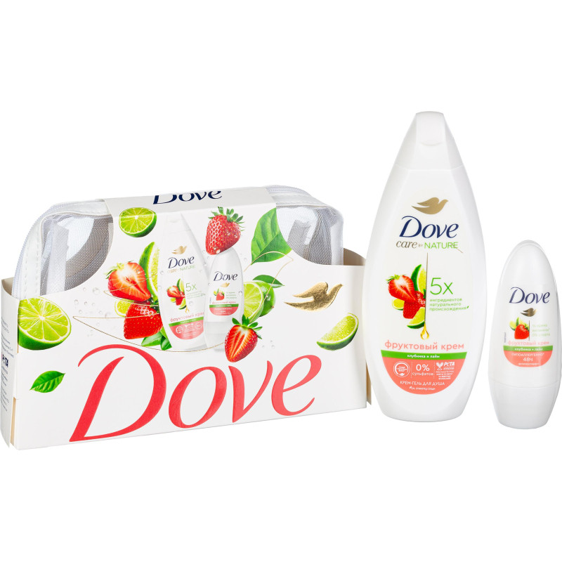 Подарочный набор Dove Клубничный крем,250+50мл жен