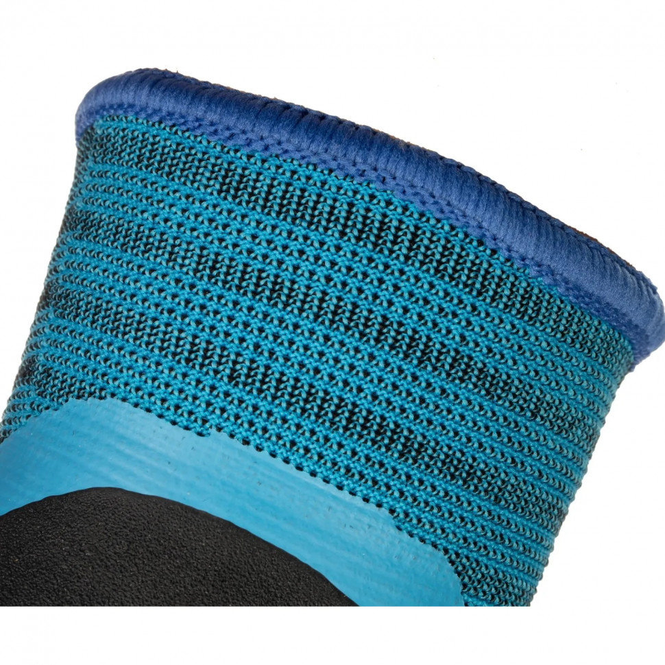 Перчатки трикотажные утепл. с дв.латекс. JetaSafety JLW-601-XL голубые р.XL