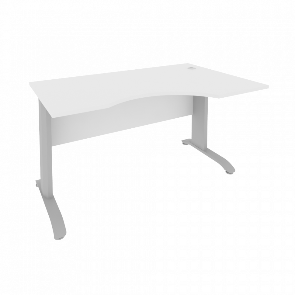 Riva Metal-L Стол криволинейный правый ПЛ.СА-2 (R) Белый/Металл Серый 1400*900*750 Riva Metal-L Стол криволинейный правый ПЛ.СА-2 (R) Белый/Металл Серый 1400*900*750