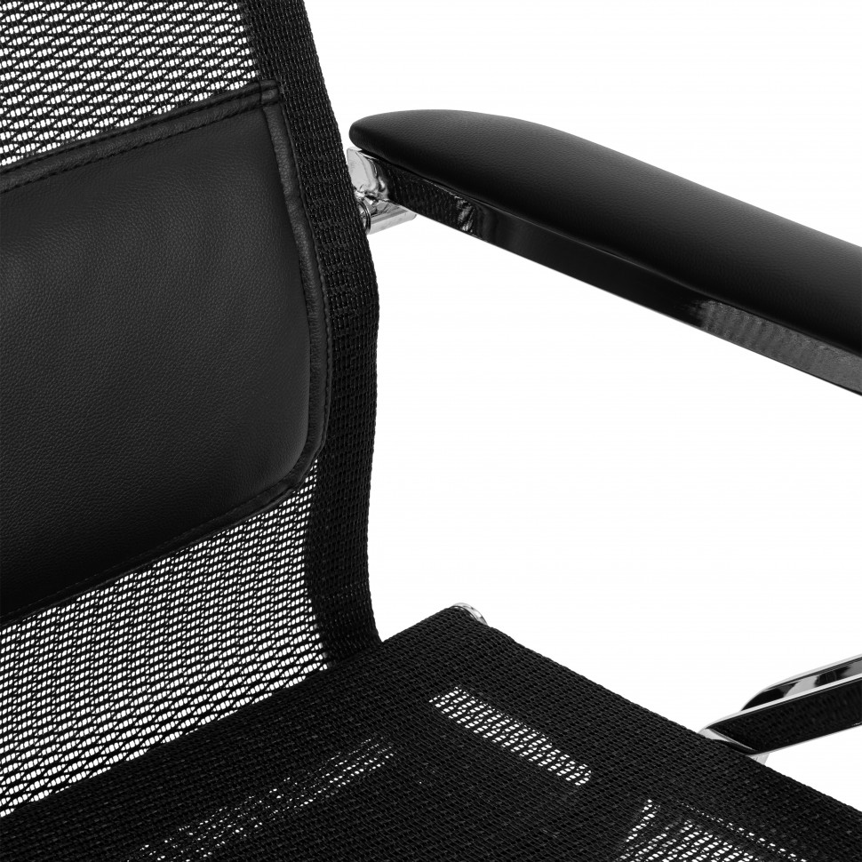 Кресло Nordic/Нордик сетка/кож.зам, черный