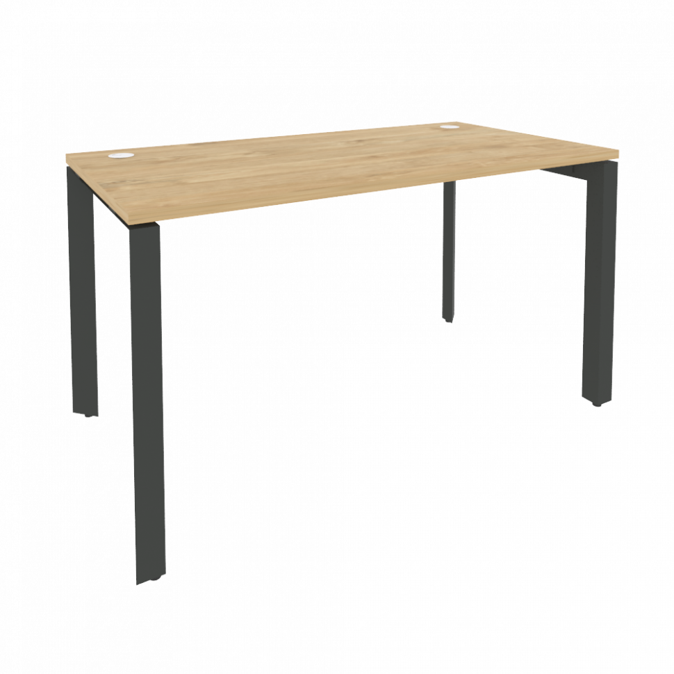Onix Стол рабочий на П-образном м/к O.MP-SP-3.7 Тиквуд Светлый/Металл Антрацит 1380*720*750
