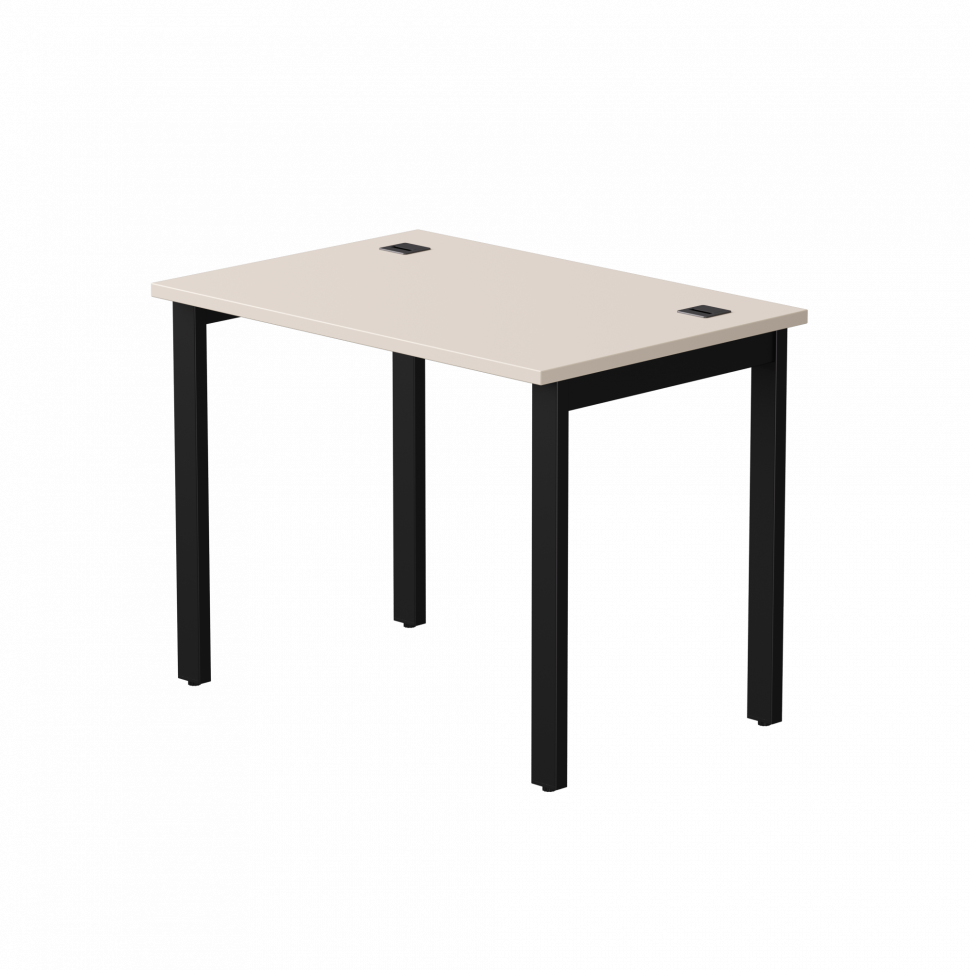 Стол прямой Everprof EVO (ЭВО) на металлокаркасе 980х670х755 мм Кашемир/Черный