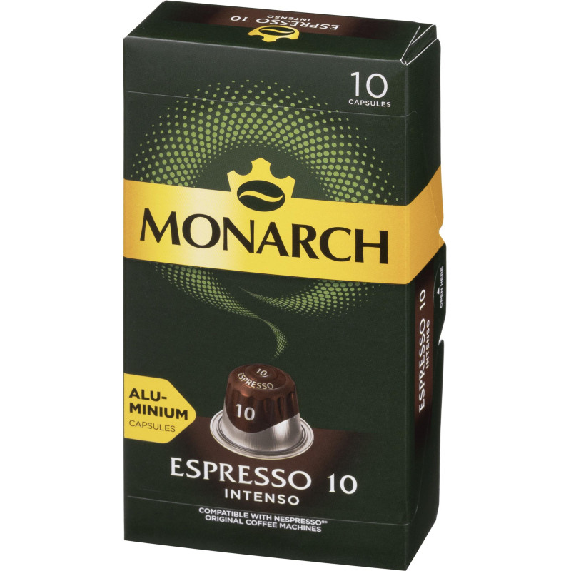 Кофе в капсулах Monarch Espresso 10 Intenso, 5грx10шт Кофе в капсулах Monarch Espresso 10 Intenso, 5грx10шт
