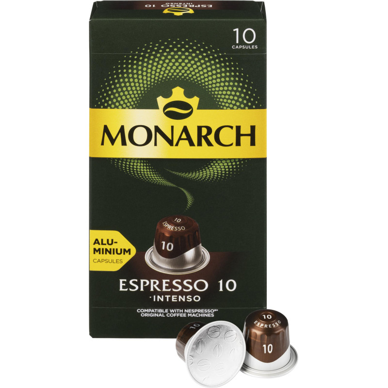 Кофе в капсулах Monarch Espresso 10 Intenso, 5грx10шт Кофе в капсулах Monarch Espresso 10 Intenso, 5грx10шт
