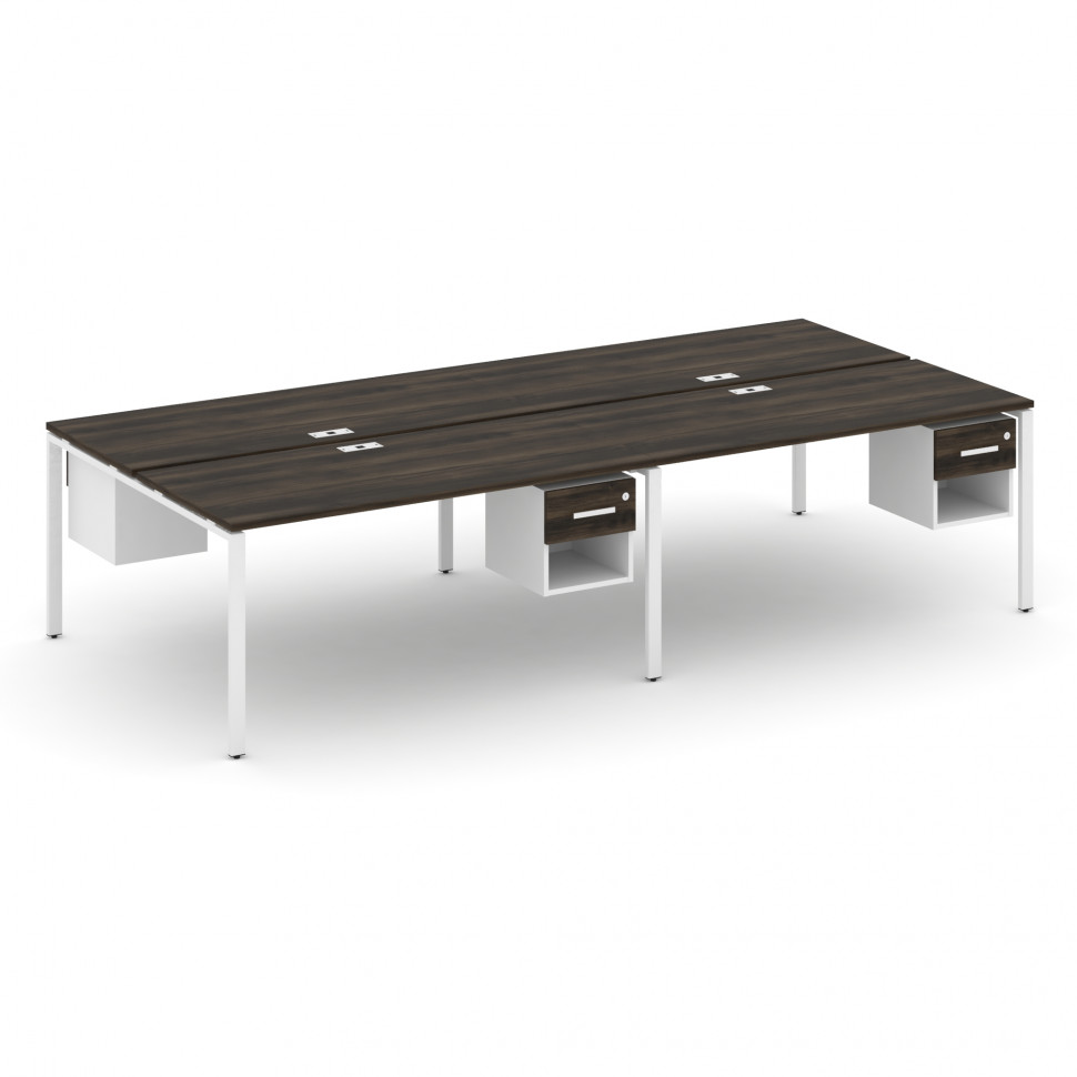 Concept Рабочая станция двухсторонняя с подвесными тумбами на 4 места CN.DRS-140 W Дуб Мали/Белый Бр Concept Рабочая станция двухсторонняя с подвесными тумбами на 4 места CN.DRS-140 W Дуб Мали/Белый Бр