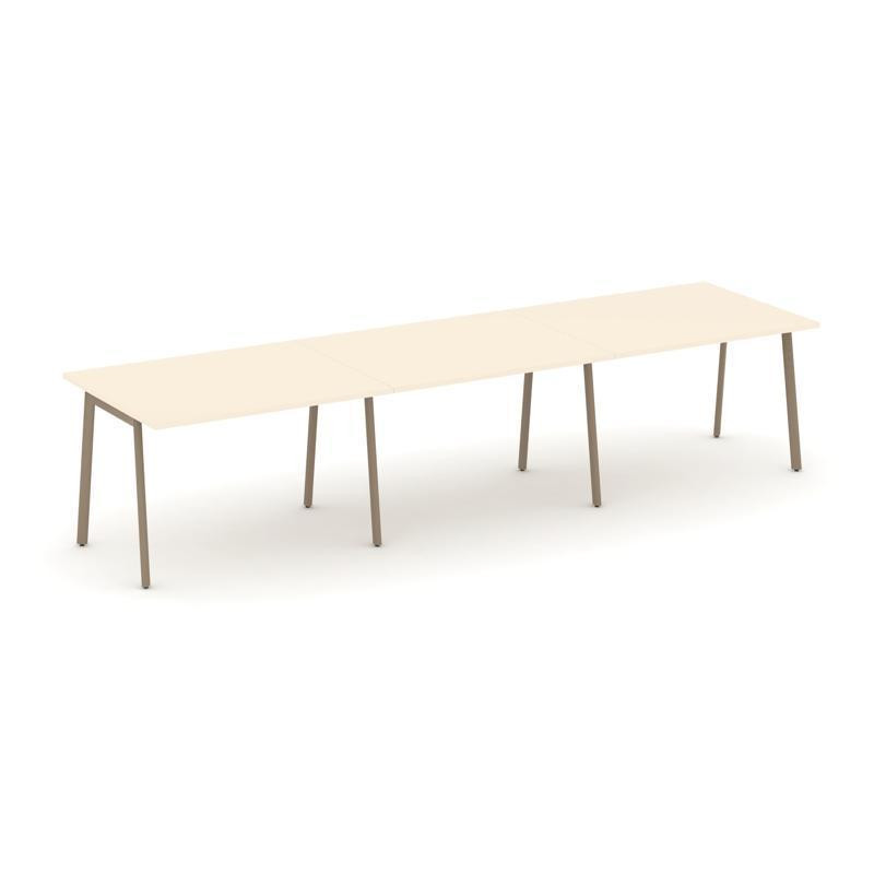 Estetica Стол переговорный ES.PRG-3.2-P Сатин/Металл Латте 3540*980*750