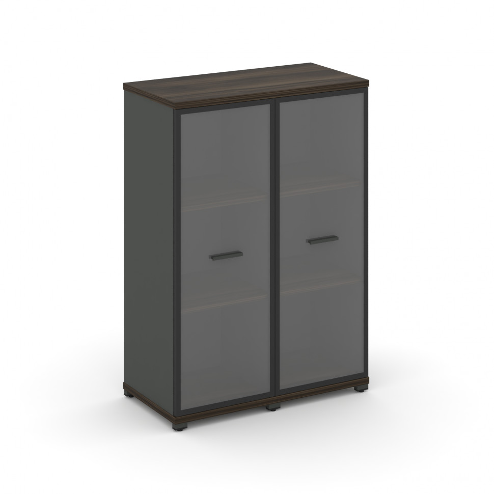 Concept Шкаф 2 узкие секции, 3 ниши CN.STU-326 RPB A Дуб Мали/Антрацит/Металл Антрацит/Прозрачный 83