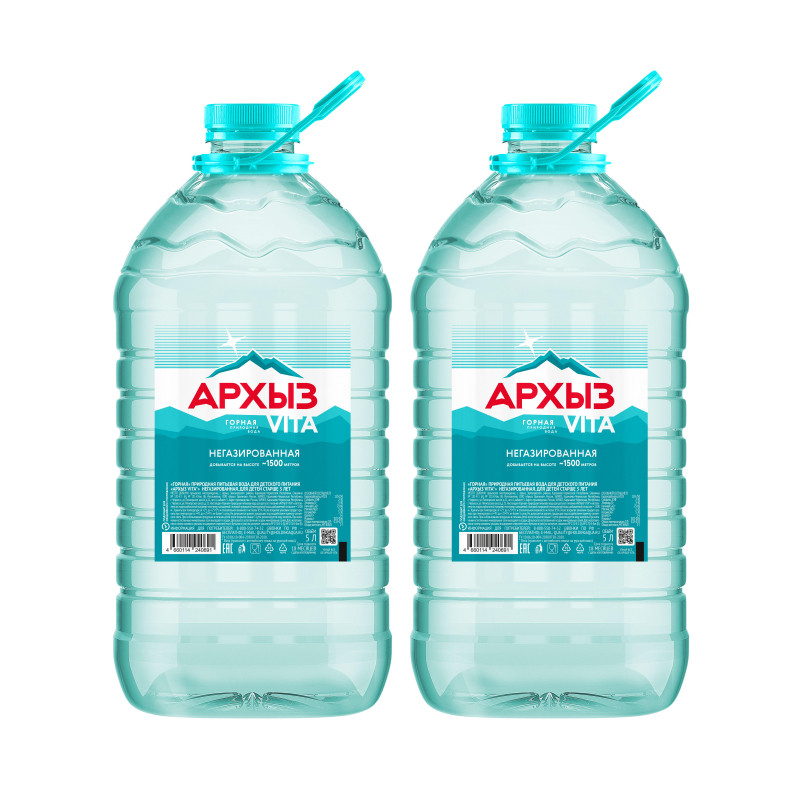 Вода минеральная Архыз без газа пэт 5л