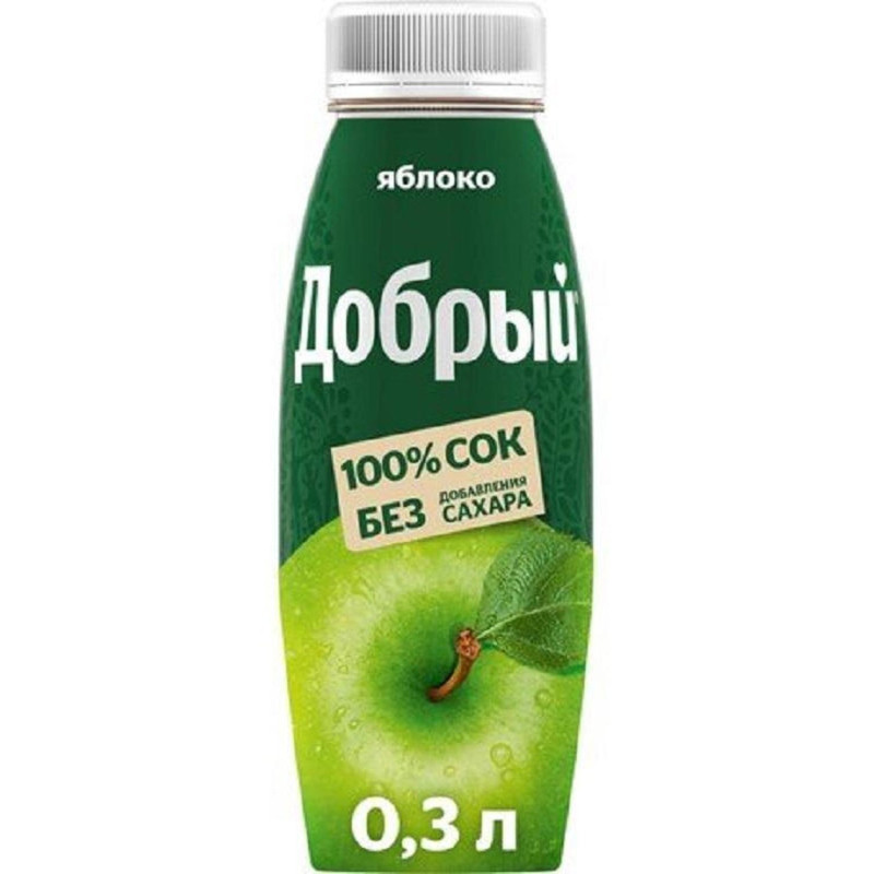 Сок Добрый Яблочный пэт 0,3л