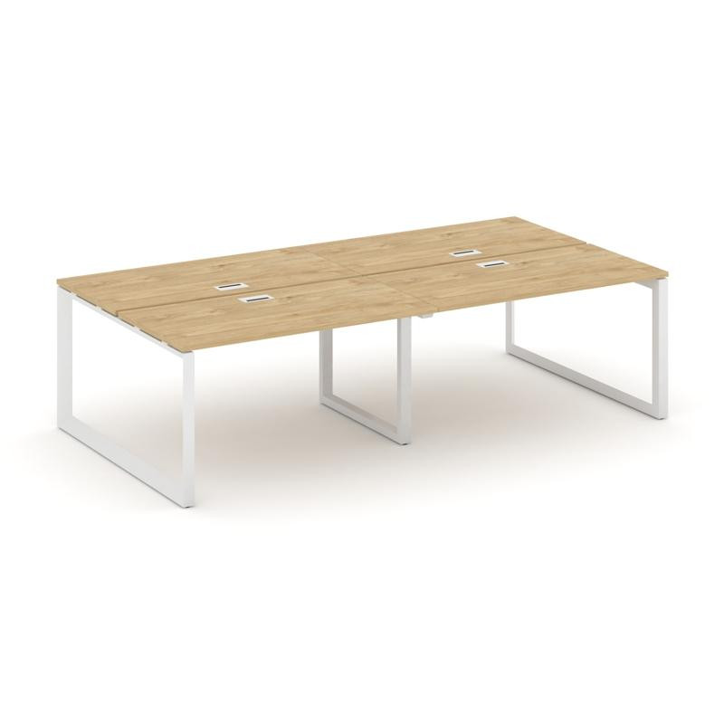 Style Project Рабочая станция двухсторонняя SN-59O.DRS-052 Тиквуд Светлый/Металл Белый/Белый Заглушк