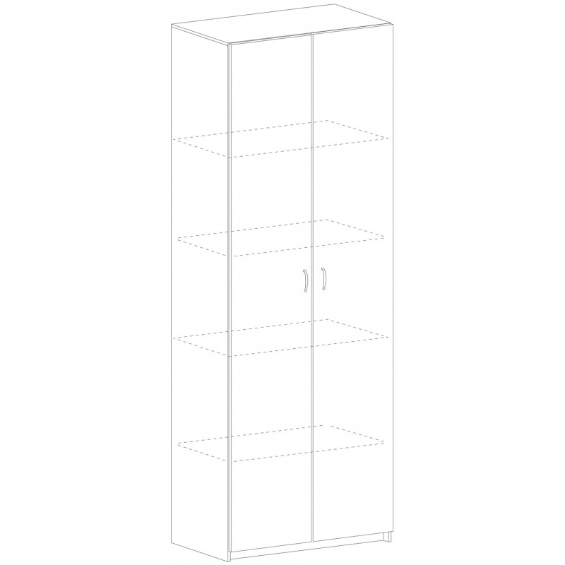 Шкаф SP Бюджет   закр. 2554 (651,880) дуб ш.св./серый 1810(430/030)