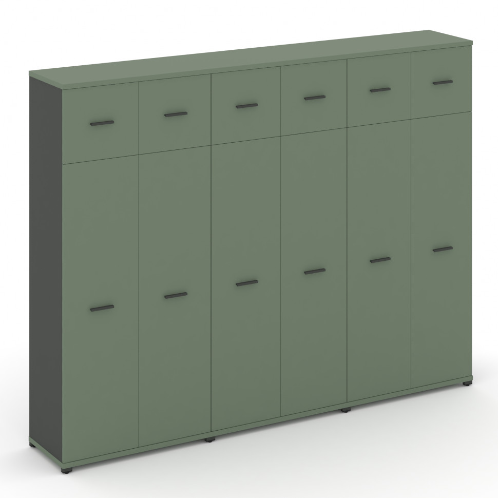 Concept Шкаф 3 широкие секции, 5 ниш CN.STS-537 A Кобо/Антрацит/Металл Антрацит 2500*420*1922 Concept Шкаф 3 широкие секции, 5 ниш CN.STS-537 A Кобо/Антрацит/Металл Антрацит 2500*420*1922