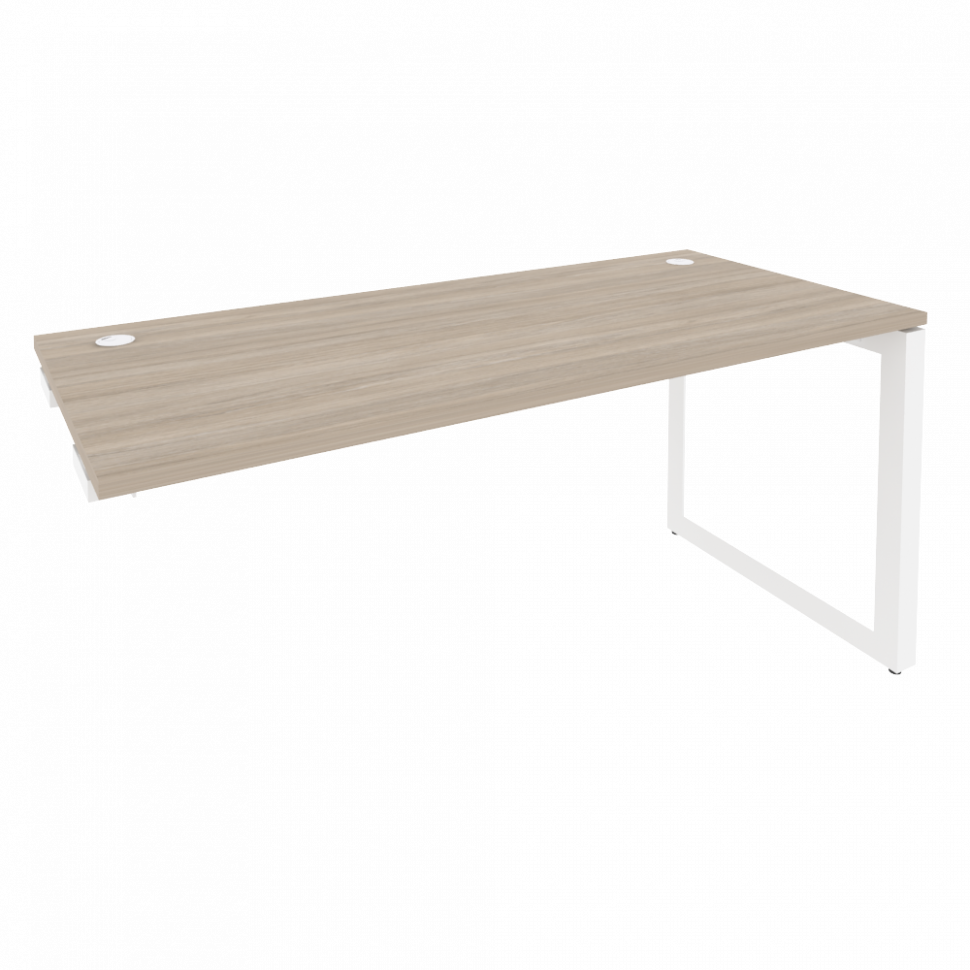 Onix Стол-приставка на О-образном м/к к опорным элементам O.MO-SPR-4.7 Дуб Аттик/Металл Белый 1580*7