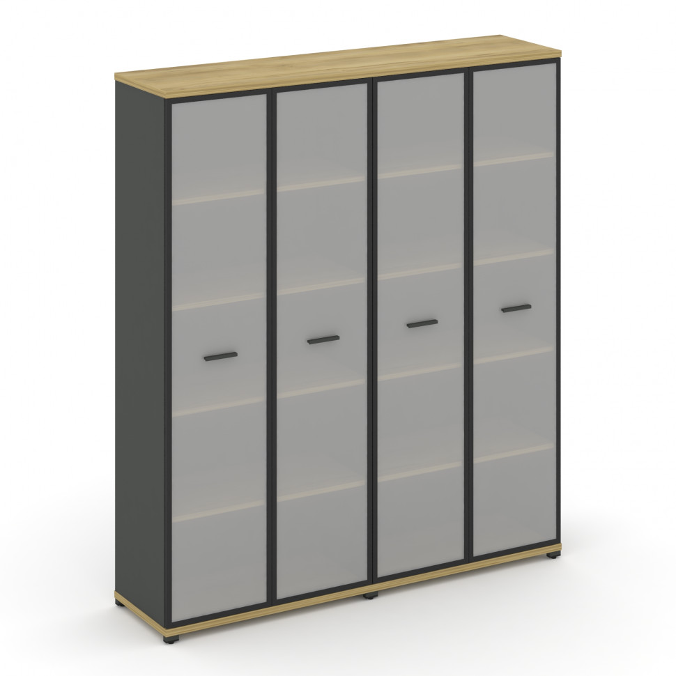 Concept Шкаф 2 широкие секции, 5 ниш CN.STS-528 RMB A Дуб Винченцо/Антрацит/Металл Антрацит/Сатин 16