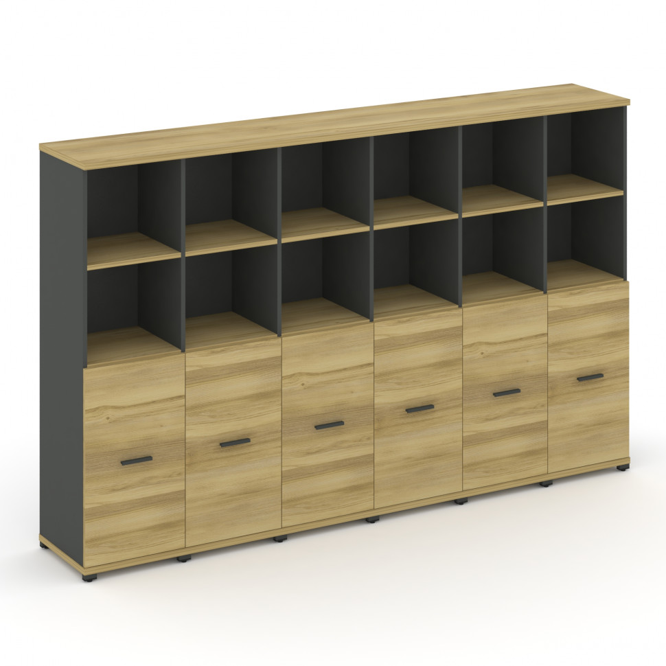 Concept Шкаф 6 узких секций, 4 ниши CN.STU-461 A Дуб Винченцо/Антрацит/Металл Антрацит 2500*420*1554 Concept Шкаф 6 узких секций, 4 ниши CN.STU-461 A Дуб Винченцо/Антрацит/Металл Антрацит 2500*420*1554