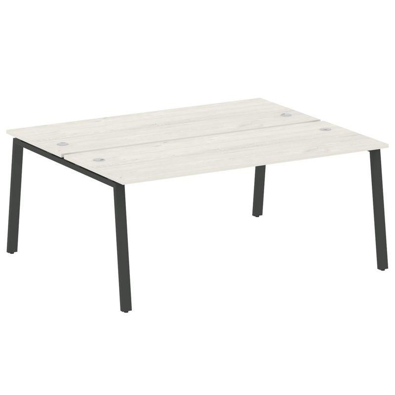 Metal System Рабочая станция на А-образном м/к БА.РАС-СП-2.5 Дуб Наварра/Металл Антрацит 1800*1475*7