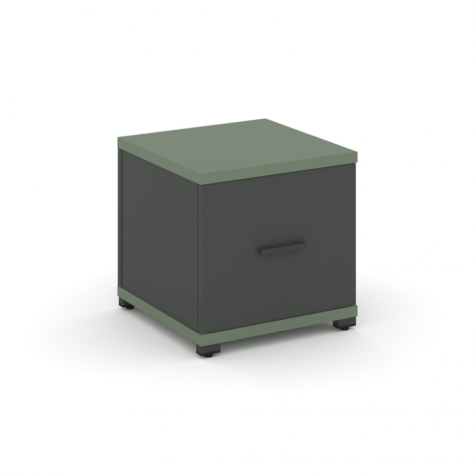 Concept Тумба приставная 1 распаш. фасад CN.TUP-004 A Кобо/Антрацит/Металл Антрацит 420*420*416