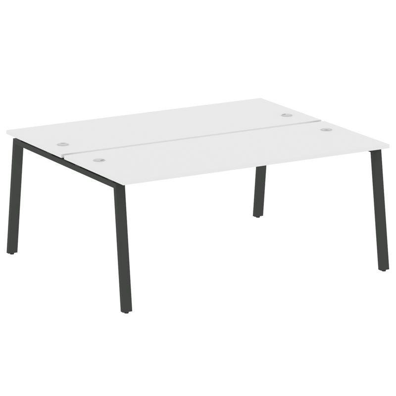 Metal System Рабочая станция на А-образном м/к БА.РАС-СП-2.5 Белый/Металл Антрацит 1800*1475*750