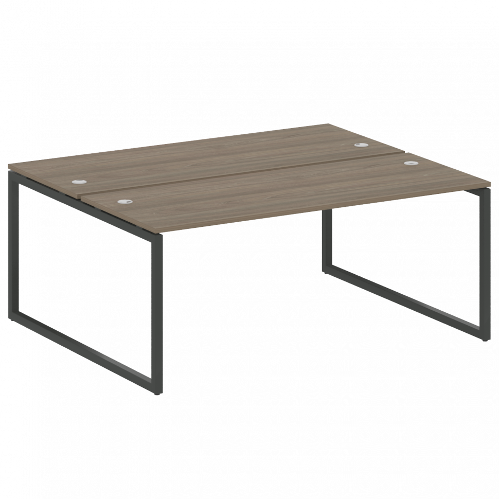 Metal System Quattro Рабочая станция на О-образном м/к 40БО.РАС-СП-2.5 Вяз Благородный/Металл Антрац