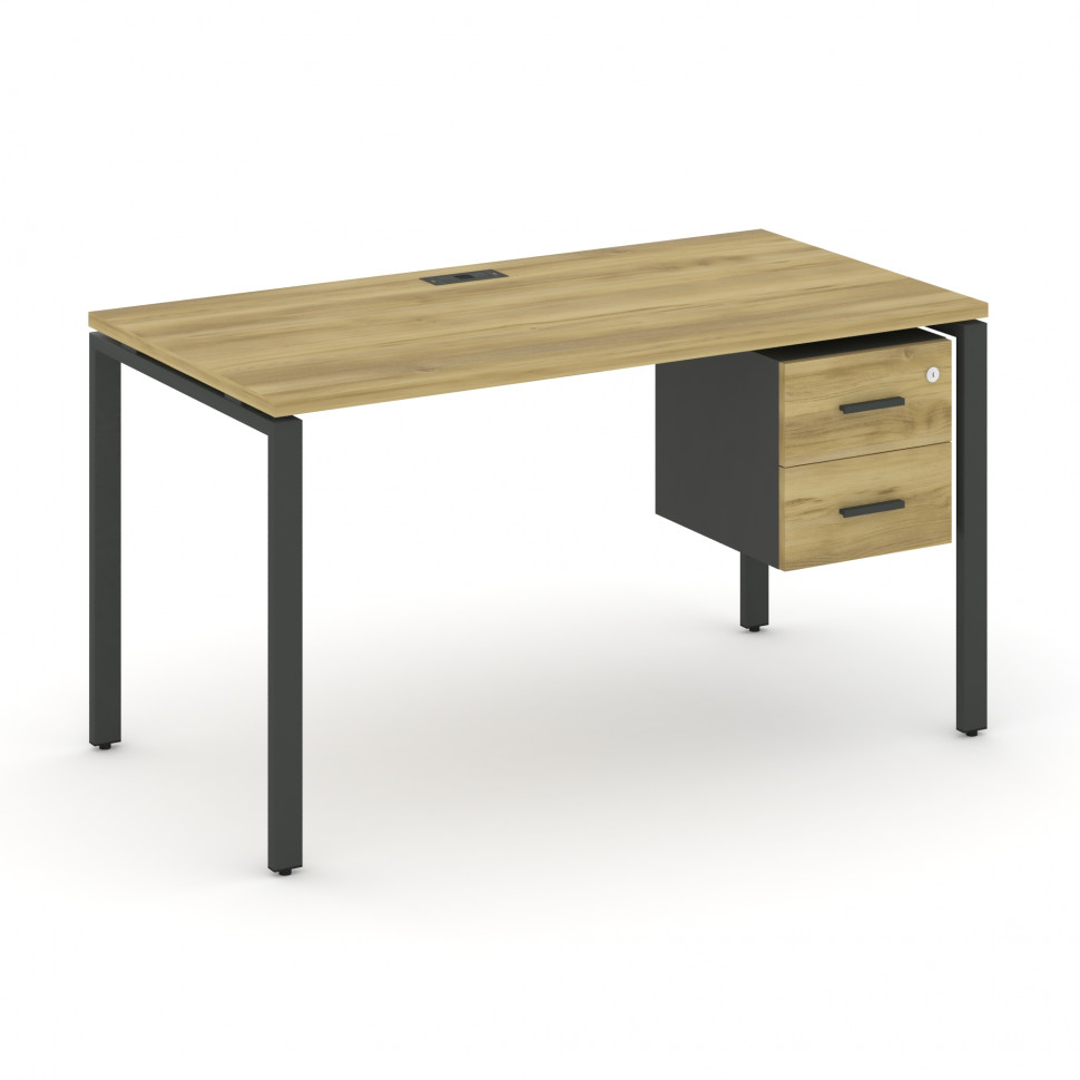 Concept Стол рабочий с подвесной тумбой с 2 ящ. CN.SP-113 A Дуб Винченцо/Антрацит/Металл Антрацит 98 Concept Стол рабочий с подвесной тумбой с 2 ящ. CN.SP-113 A Дуб Винченцо/Антрацит/Металл Антрацит 98